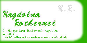 magdolna rothermel business card